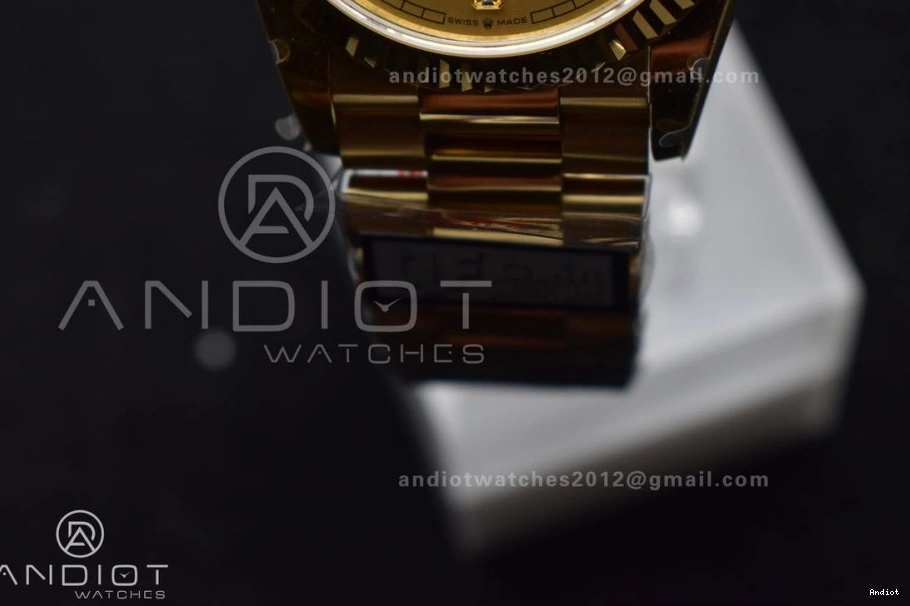 with Best Edition Bracelet YG President Gold Dial V5 Weight) Diamond (Gain 904L vr3255 DayDate QF Steel on 36 Square 0118